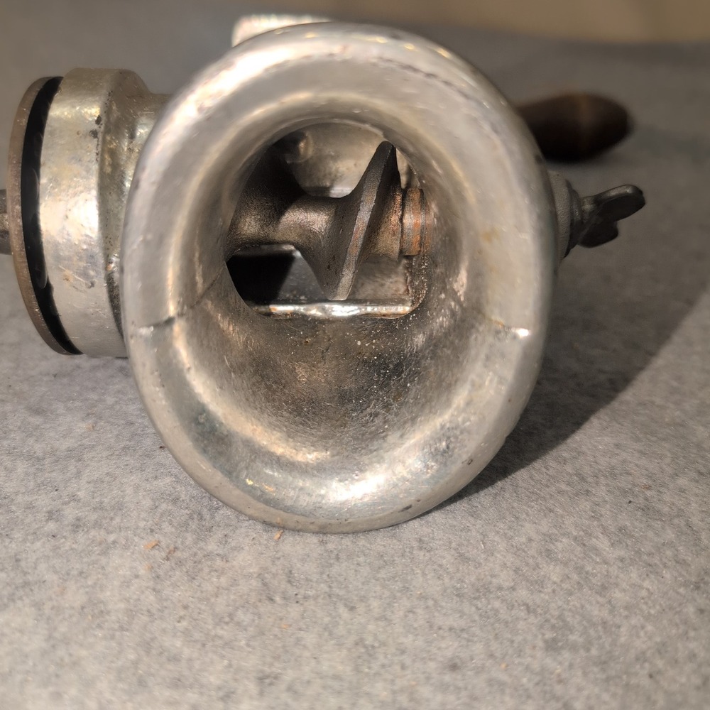 Keystone No 2 Manual Meat Grinder Vintage Silver Cast Metal Hand Crank Clamp On - Picture 5 of 6
